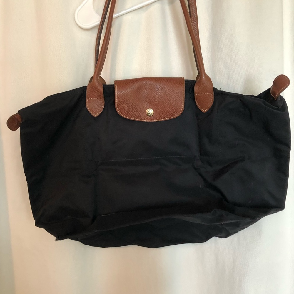 Longchamp Le Pliage large black nylon tote